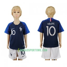 Koszulka Francja Mbappe 10 Dziecięcy Mistrzostwa Świata 2018 Domowe Stroje Piłkarskie